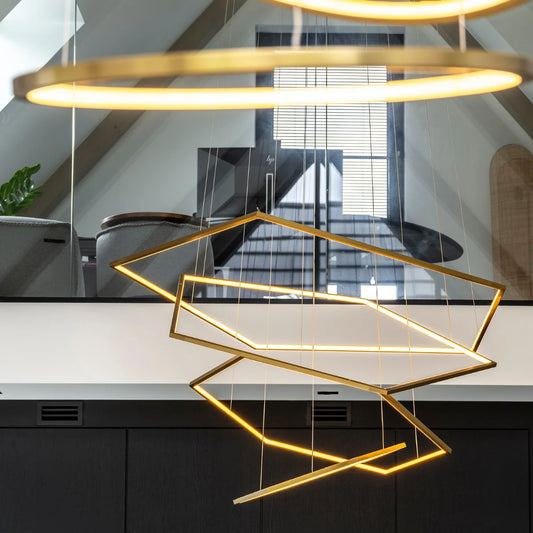 Hanglamp Isla – Brushed Gold – 6 Ringen – afbeelding 2