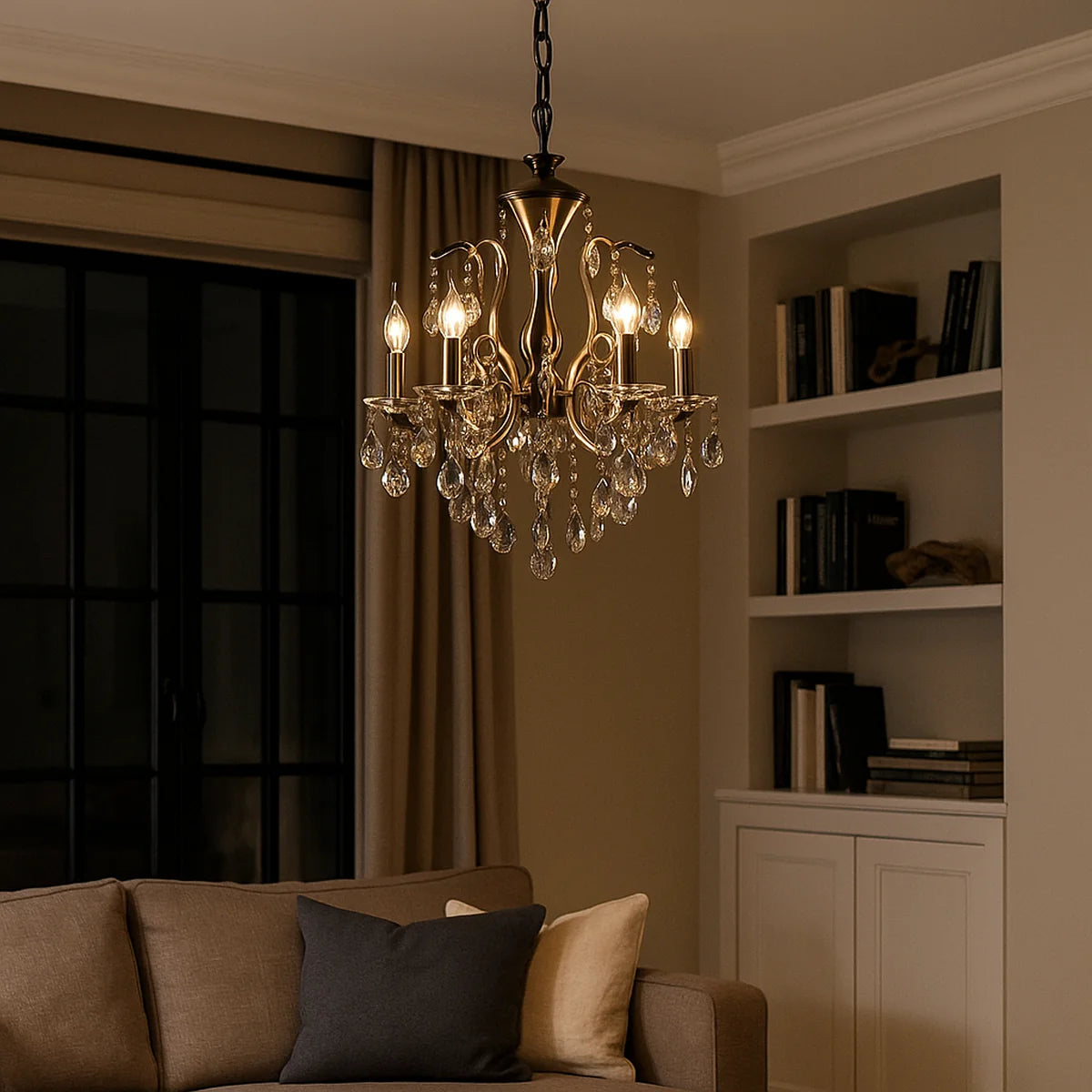 Hanglamp Nilou – Kristal – 5 Lichtpunten – Ø50 cm