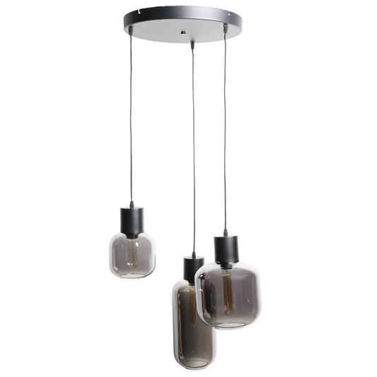 Hanglamp Nour – Smoke Glas Zwart – Ø12 cm – afbeelding 2
