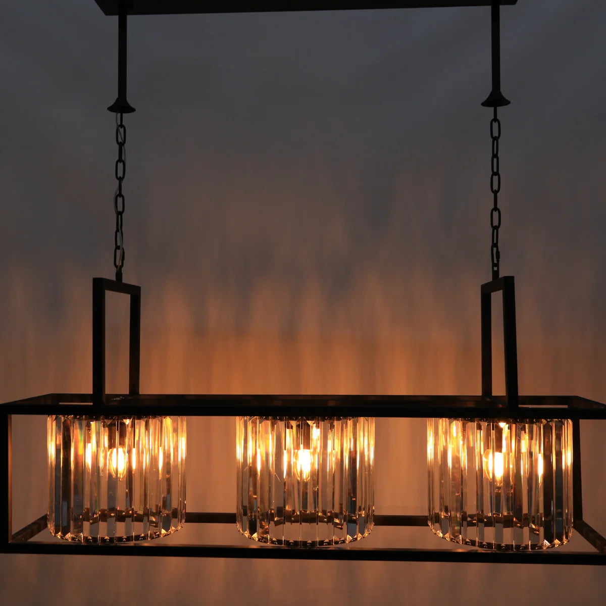 Hanglamp Rune – Kristal Zwart – 9 Lichtpunten – Eettafel – afbeelding 7