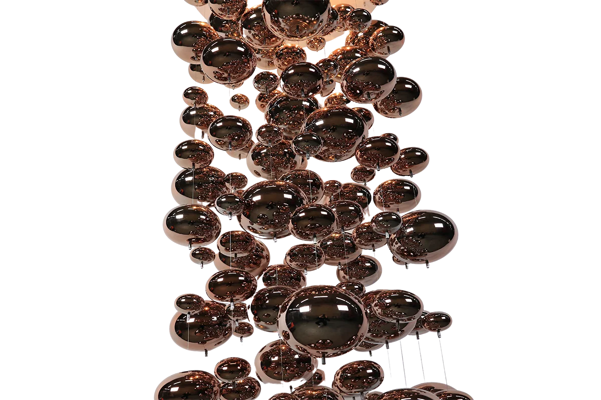 Hanglamp Umi – Bubbels – LED – Koper – Ø60 cm – afbeelding 7