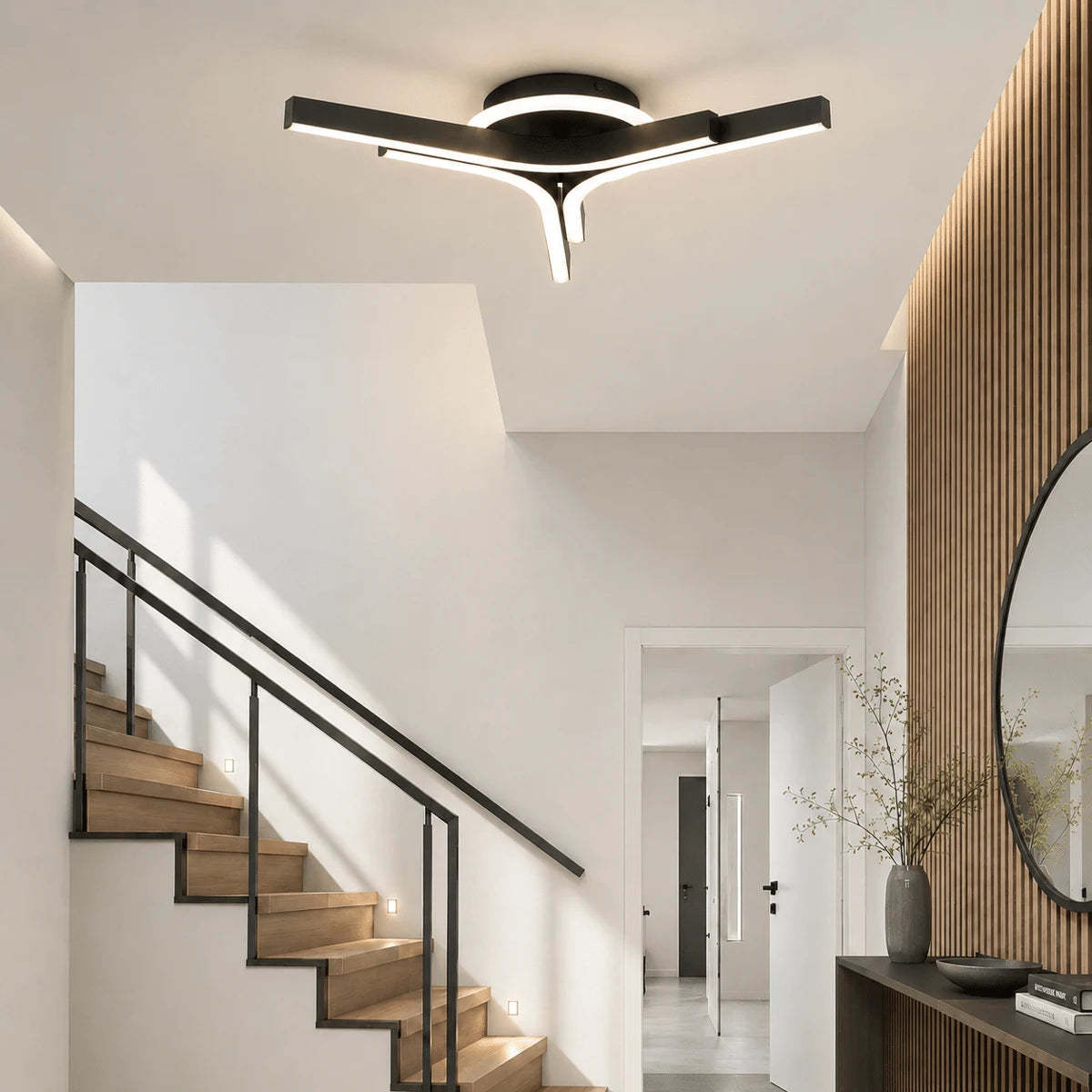 Plafondlamp Fara – LED – Zwart – Ø90 cm