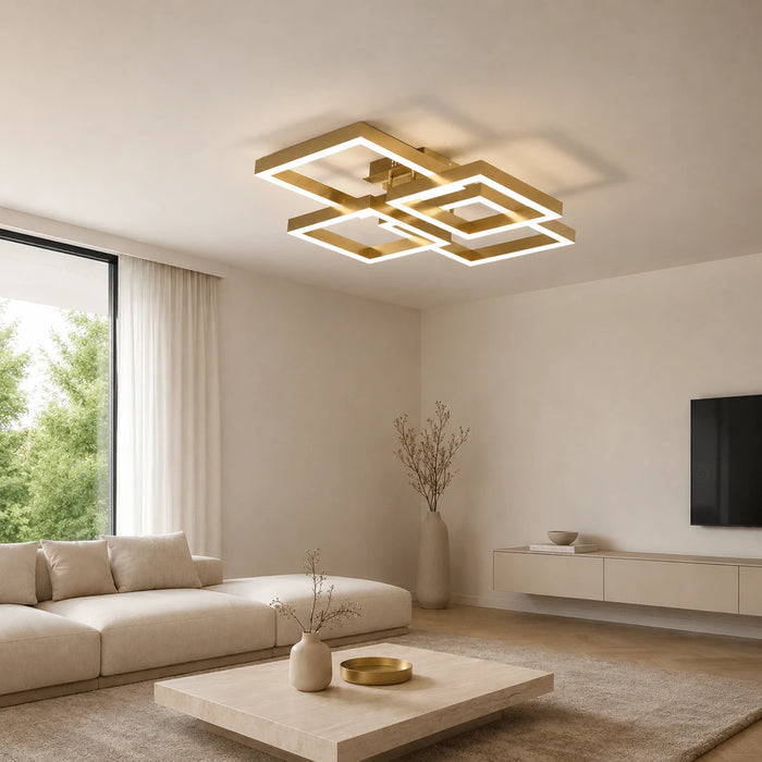Plafondlamp Prisma – LED – Goud – 70x44 cm