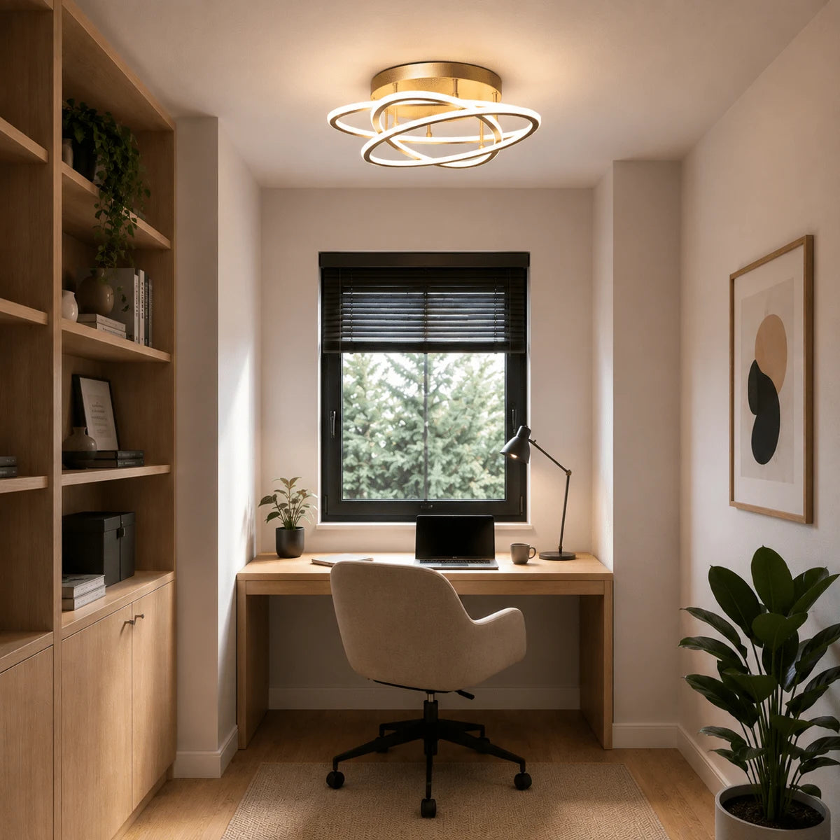 Plafondlamp Volta – LED – Goud – Ø50 cm