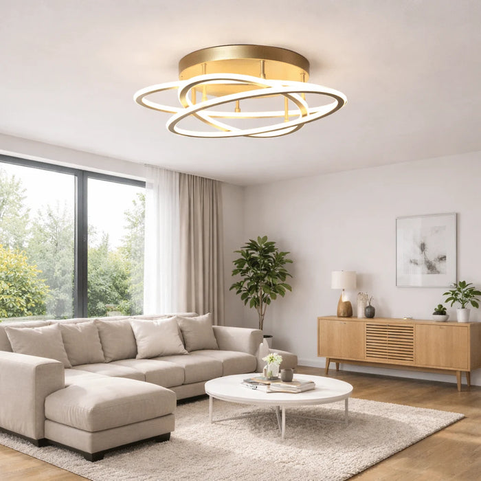 Plafondlamp Volta – LED – Goud – Ø60 cm