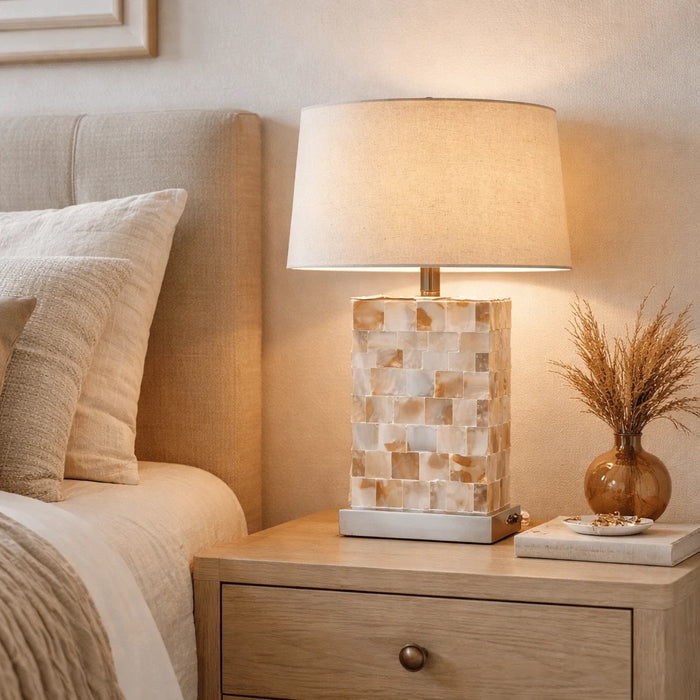 Tafellamp Mare – Schelpen – 25x25 cm