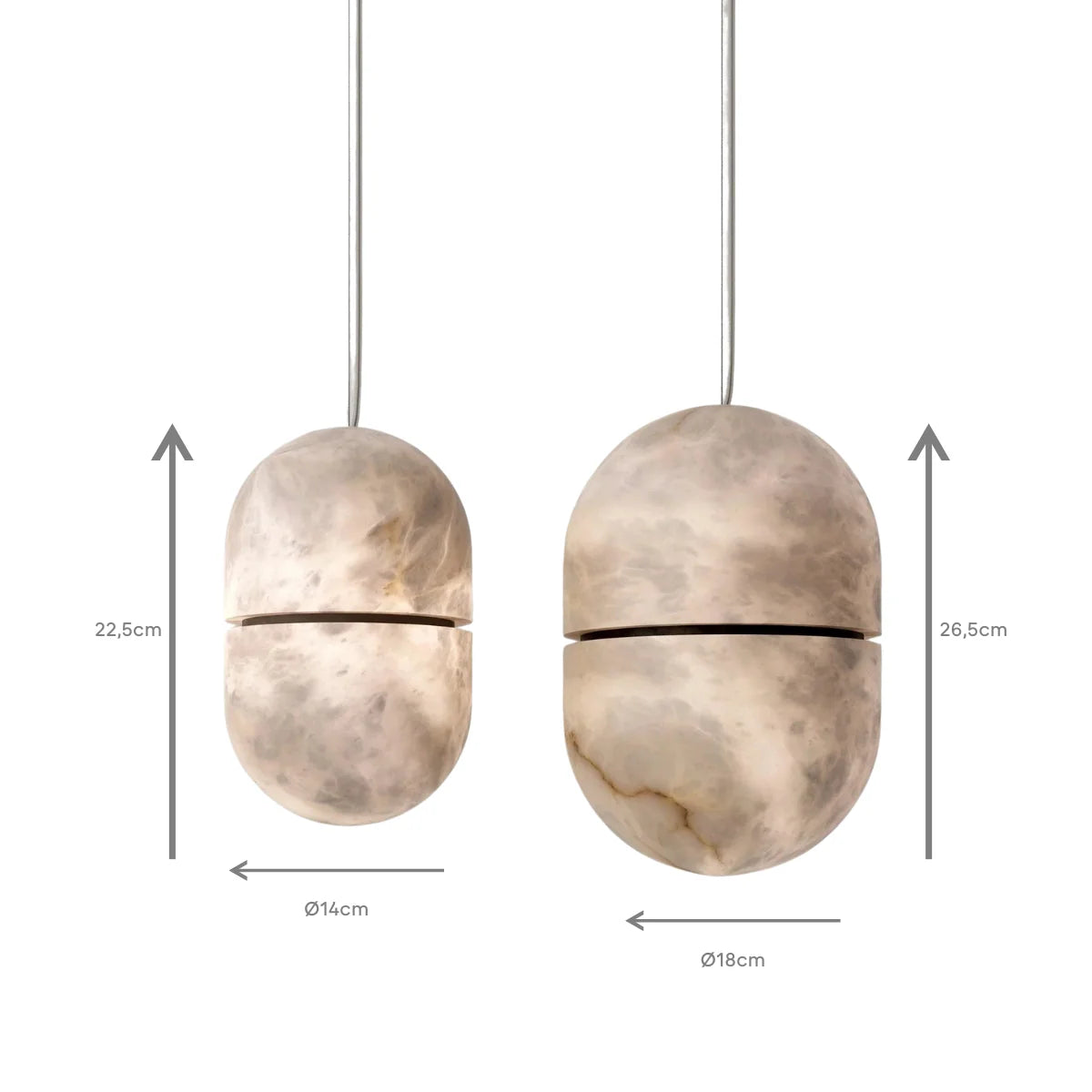 Hanglamp Alina – Marmer – Ø14 cm – afbeelding 5