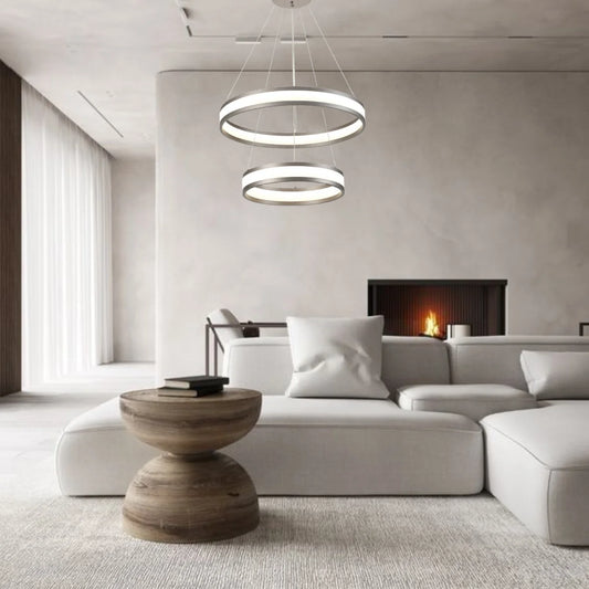Hanglamp Ambre – LED – Gun Grey – Ø40+60 cm – afbeelding 2