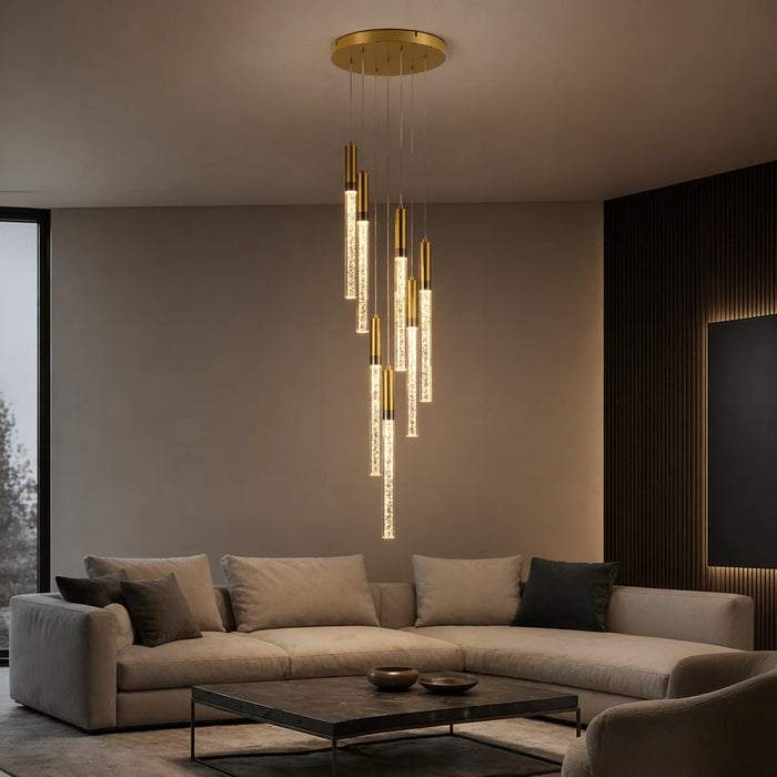 Hanglamp Auri – 7 Lichtpunten – LED – Goud – Ø40 cm