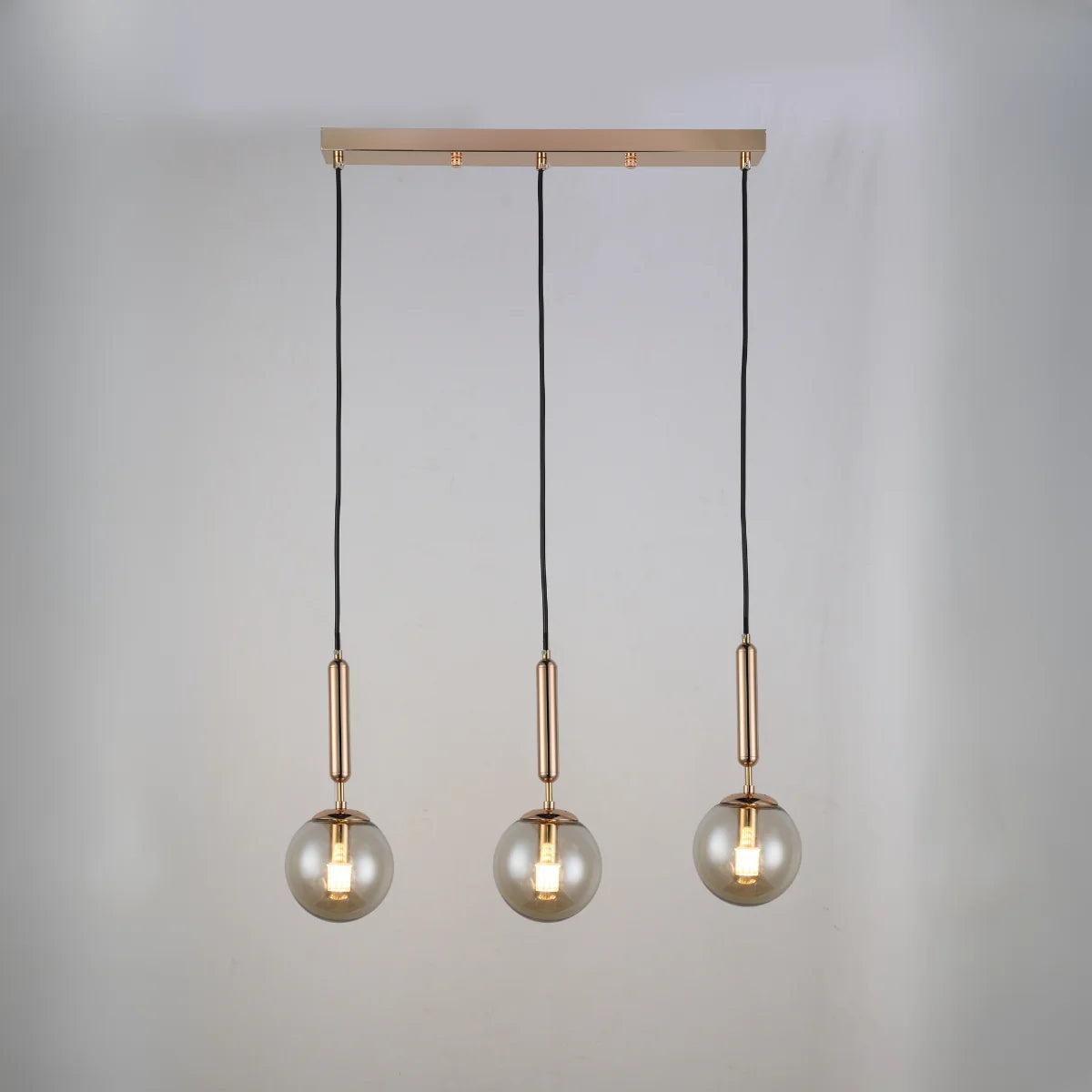 Hanglamp Cairo – Amber Glas – Eettafel 50 cm – afbeelding 2