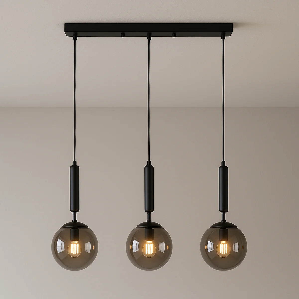 Hanglamp Cairo – Smoke Glas – Eettafel 50 cm – afbeelding 2