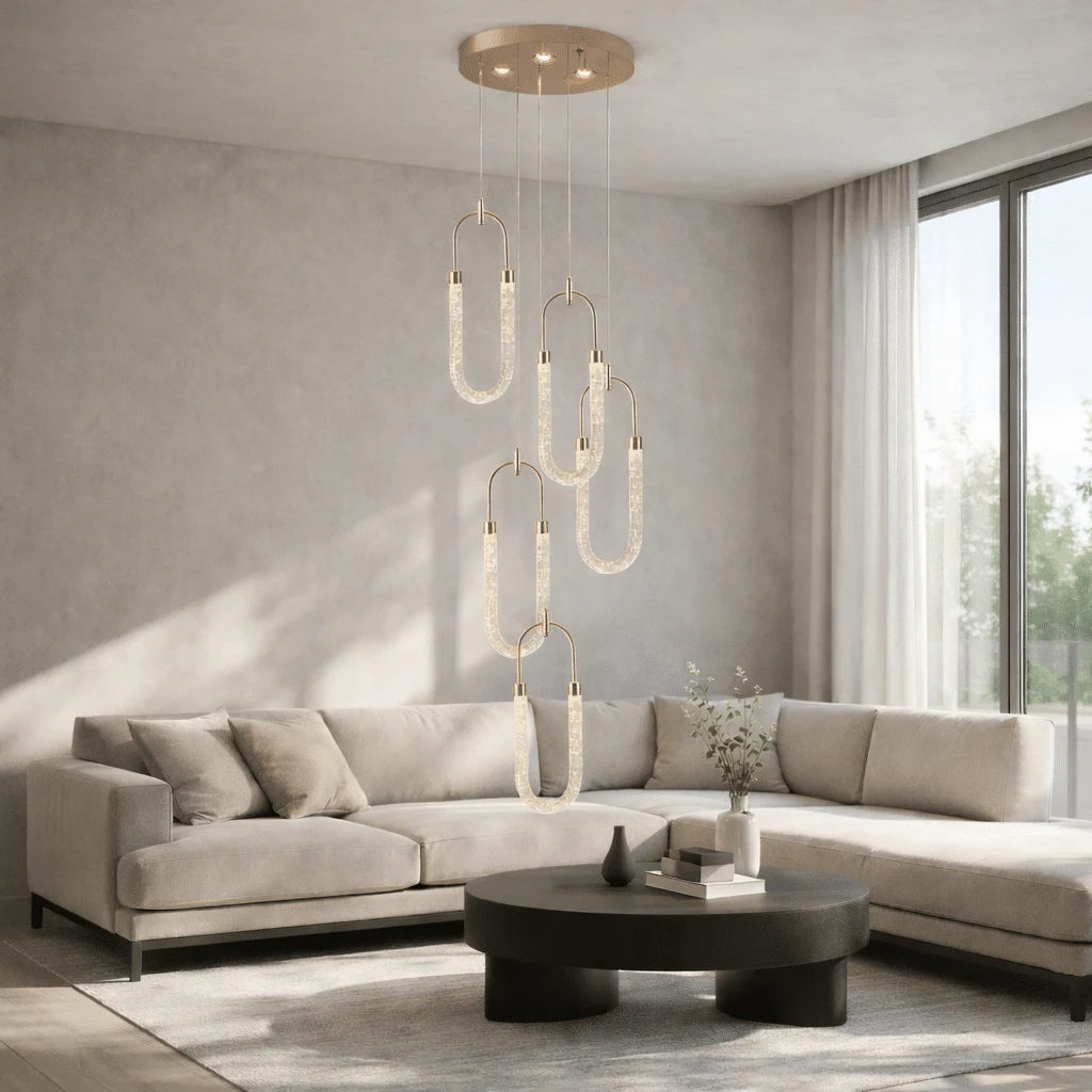 Hanglamp Calla – 5 Lichtpunten – LED – Goud – Ø40 cm