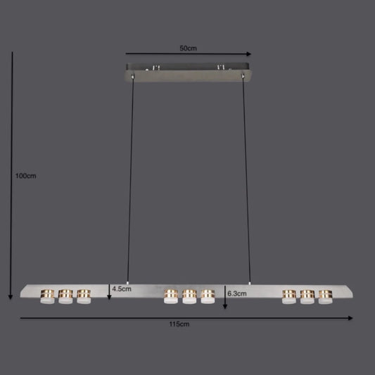 Hanglamp Celo – LED – Gun Grey – 9 Lichtpunten – afbeelding 2