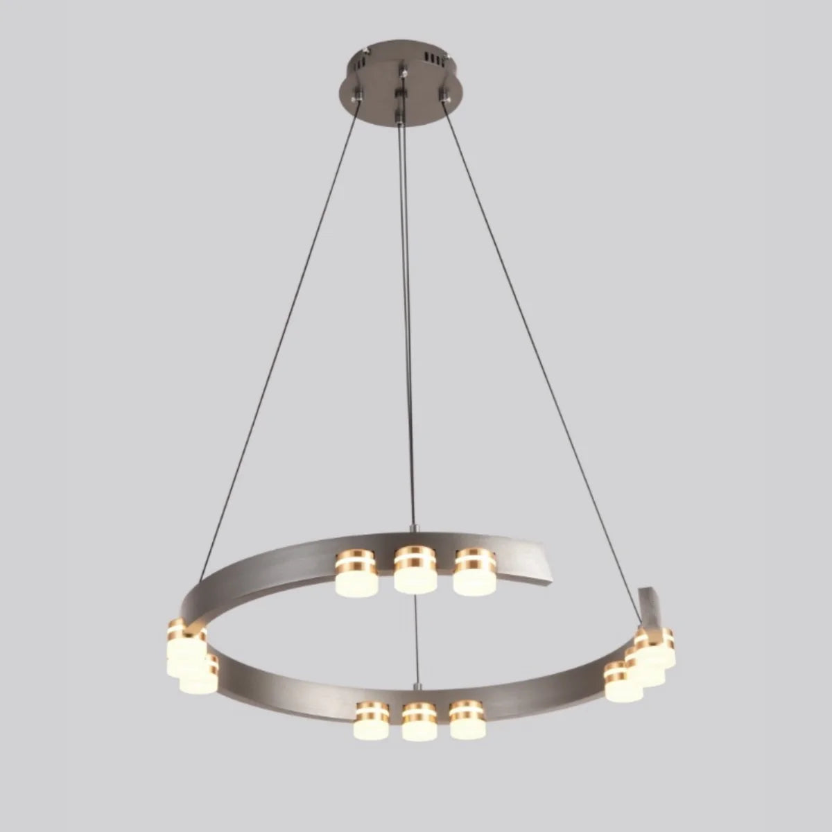 Hanglamp Celo – LED – Gun Grey – Ø60 cm – afbeelding 2