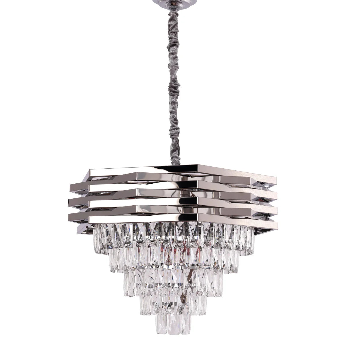 Hanglamp Chryso – Kristal Chroom – Ø60 cm – afbeelding 3