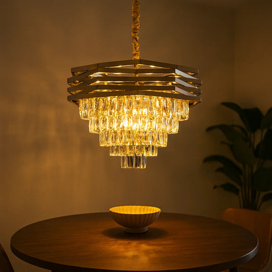 Hanglamp Chryso – Kristal Goud – Ø60 cm