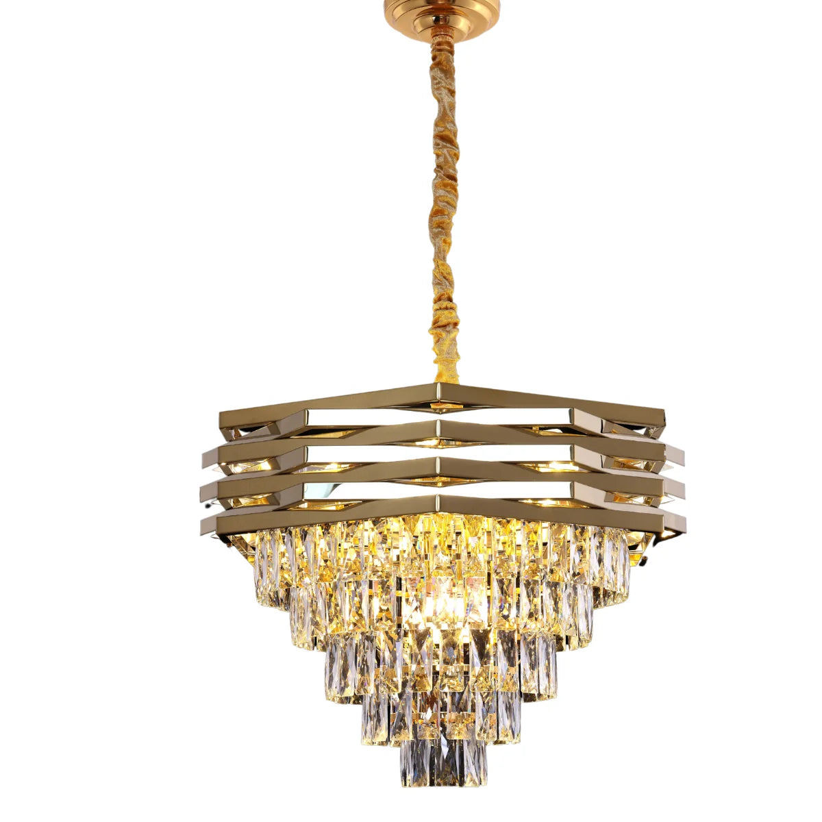 Hanglamp Chryso – Kristal Goud – Ø60 cm – afbeelding 2