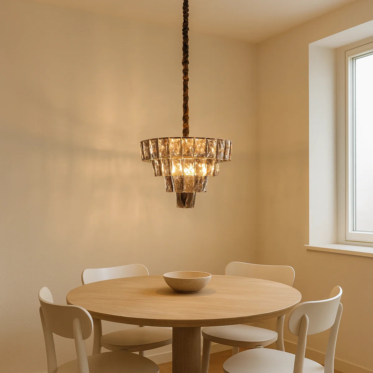 Hanglamp Creel – Antraciet Glas – Ø50 cm