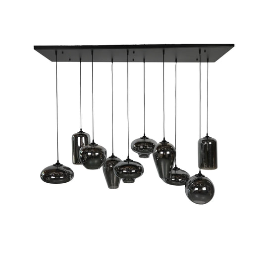 Hanglamp Fade – 10 Lichtpunten – Smoke Glas – Eettafel – afbeelding 2