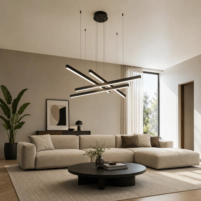 Hanglamp Flusso – LED – Zwart – Ø85 cm