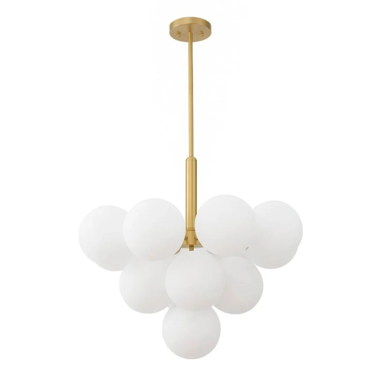 Hanglamp Kira – Opaal Glas Brushed Gold – Ø60 cm – afbeelding 3