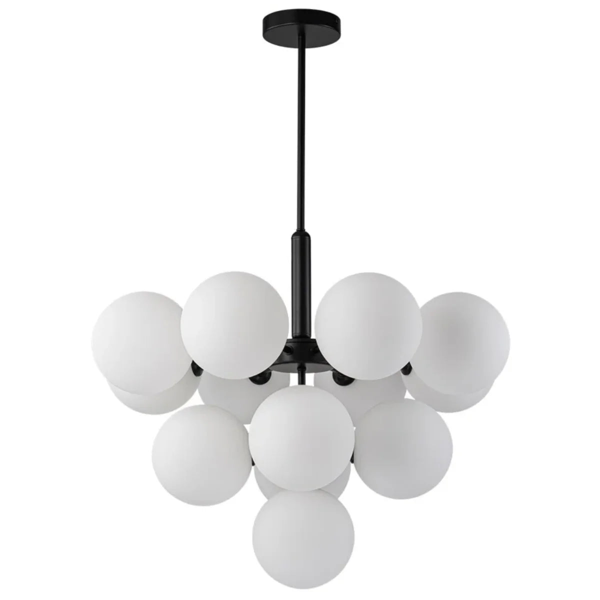 Hanglamp Kira – Opaal Glas Zwart – Ø60 cm – afbeelding 3
