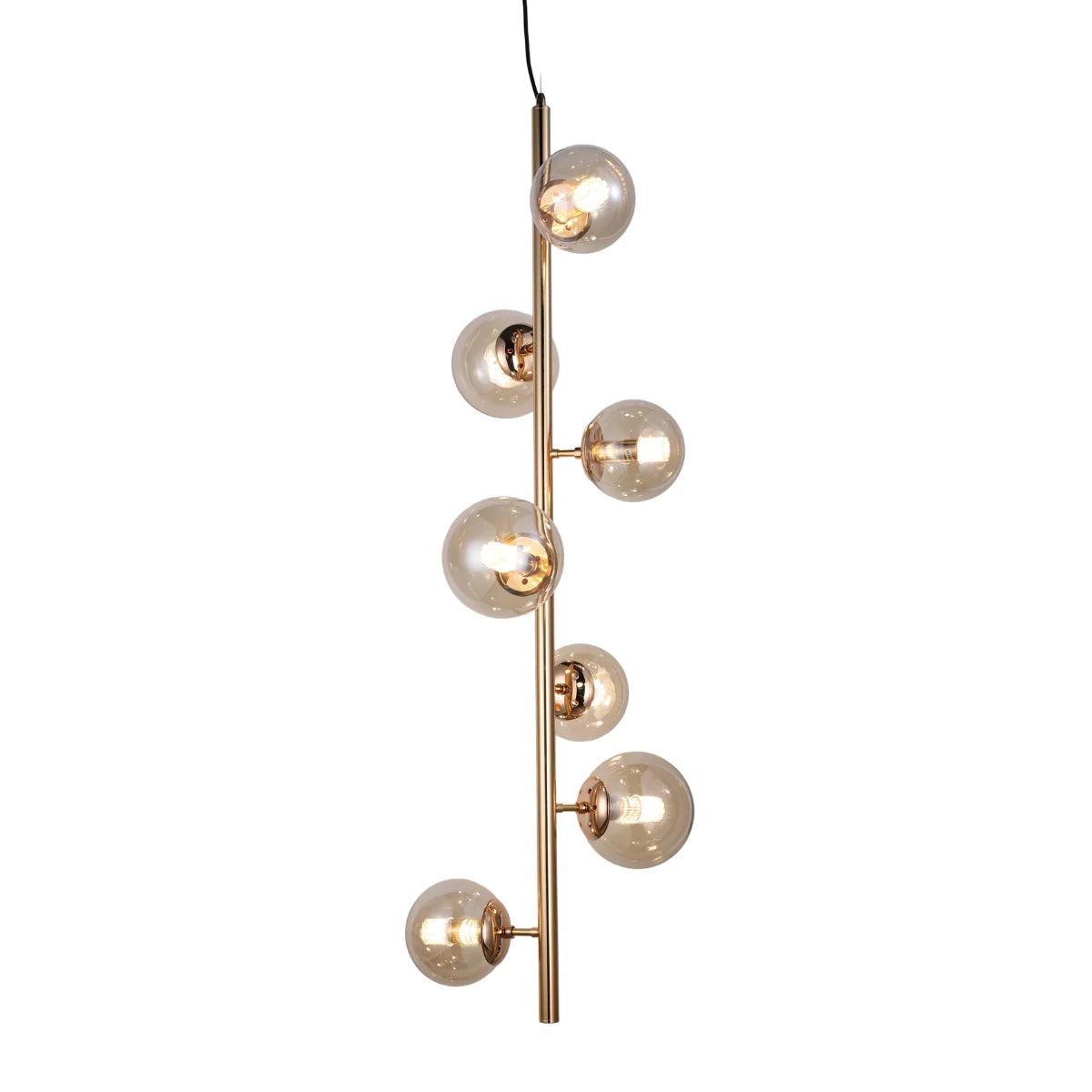 Hanglamp Lava – 7 Lichtpunten – Amber Glas – afbeelding 3