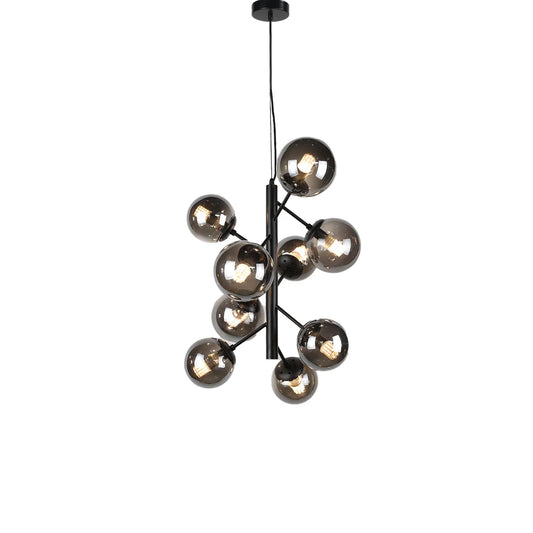 Hanglamp Lava – 9 Lichtpunten – Smoke Glas – afbeelding 2