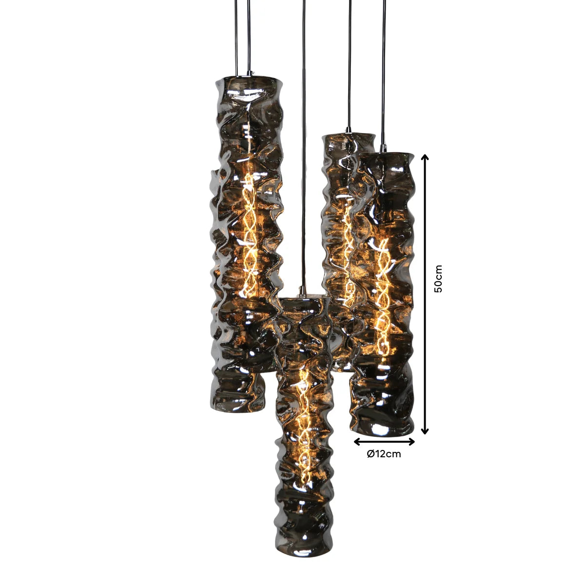 Hanglamp Lido – 5 Lichtpunten – Smoke Glas – afbeelding 5