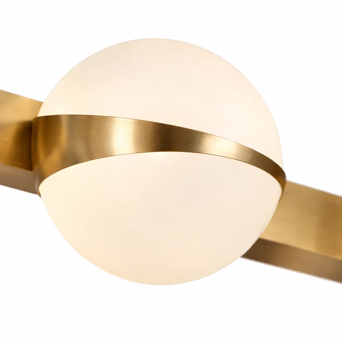 Hanglamp Lyse – 8 Lichtpunten – Brushed Gold – Eettafel 90 cm – afbeelding 3