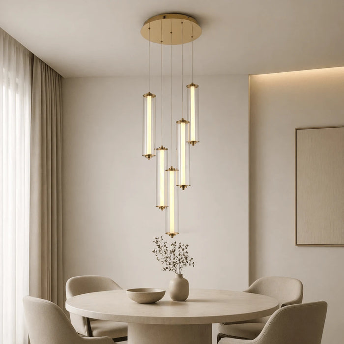 Hanglamp Milo – 5 Lichtpunten – LED – Goud – Ø40 cm