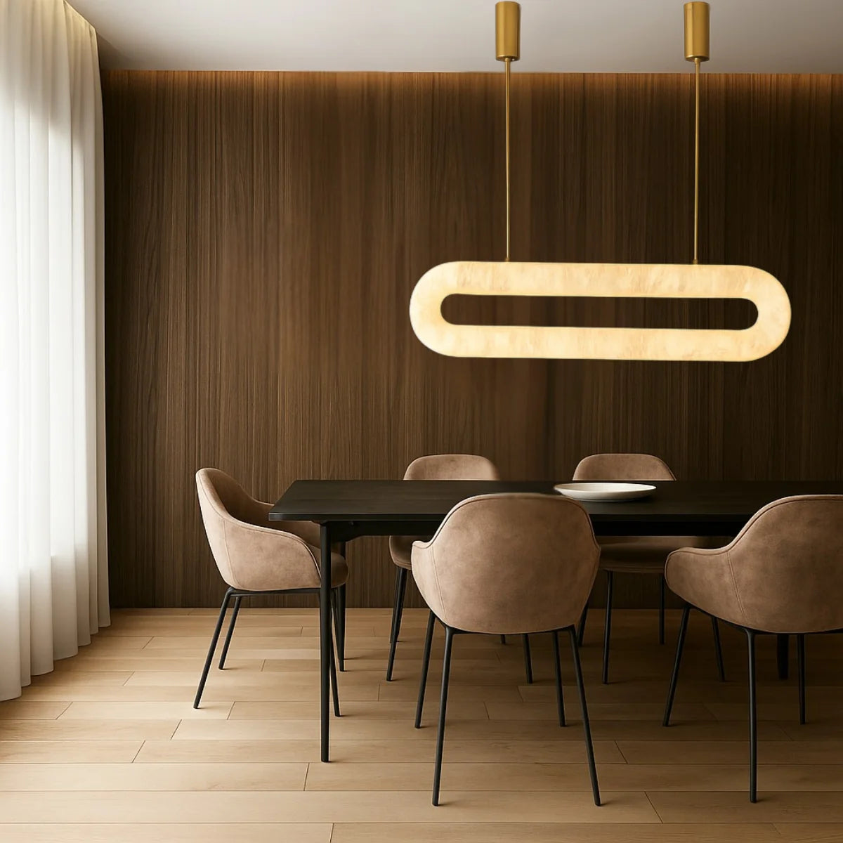 Hanglamp Nami – Marmer – Eettafel 100 cm