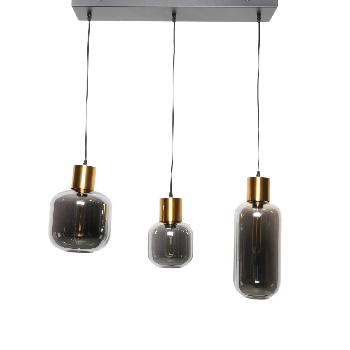 Hanglamp Nour – Smoke Glas Goud – Ø15 cm – afbeelding 2