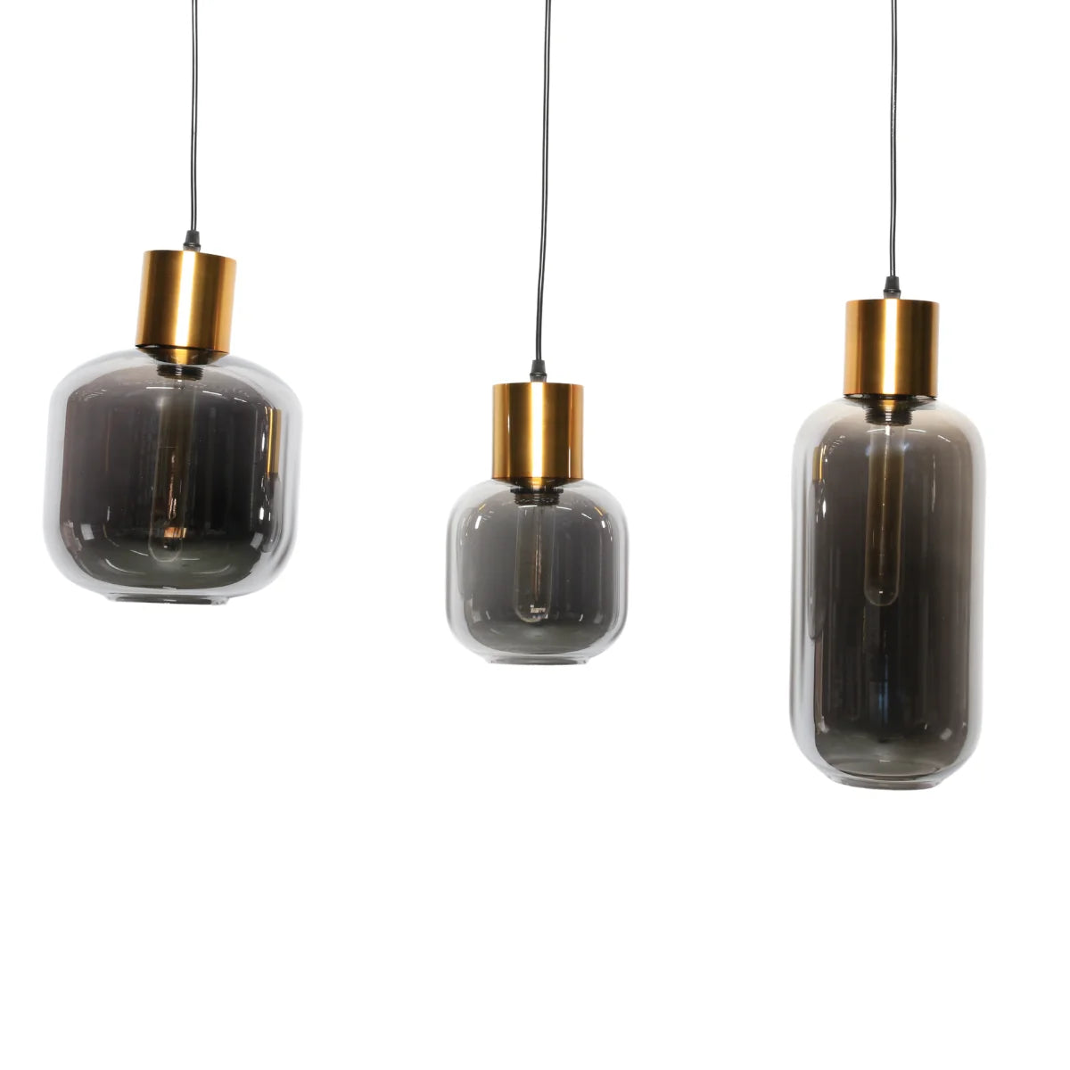 Hanglamp Nour – Smoke Glas Goud – Ø15 cm – afbeelding 4