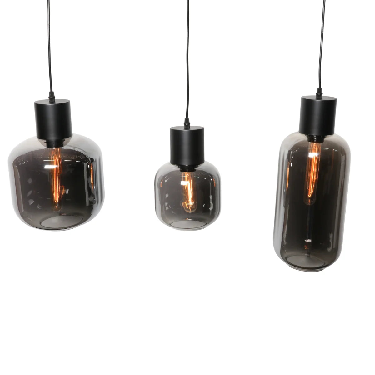 Hanglamp Nour – Smoke Glas Zwart – Ø15 cm – afbeelding 2