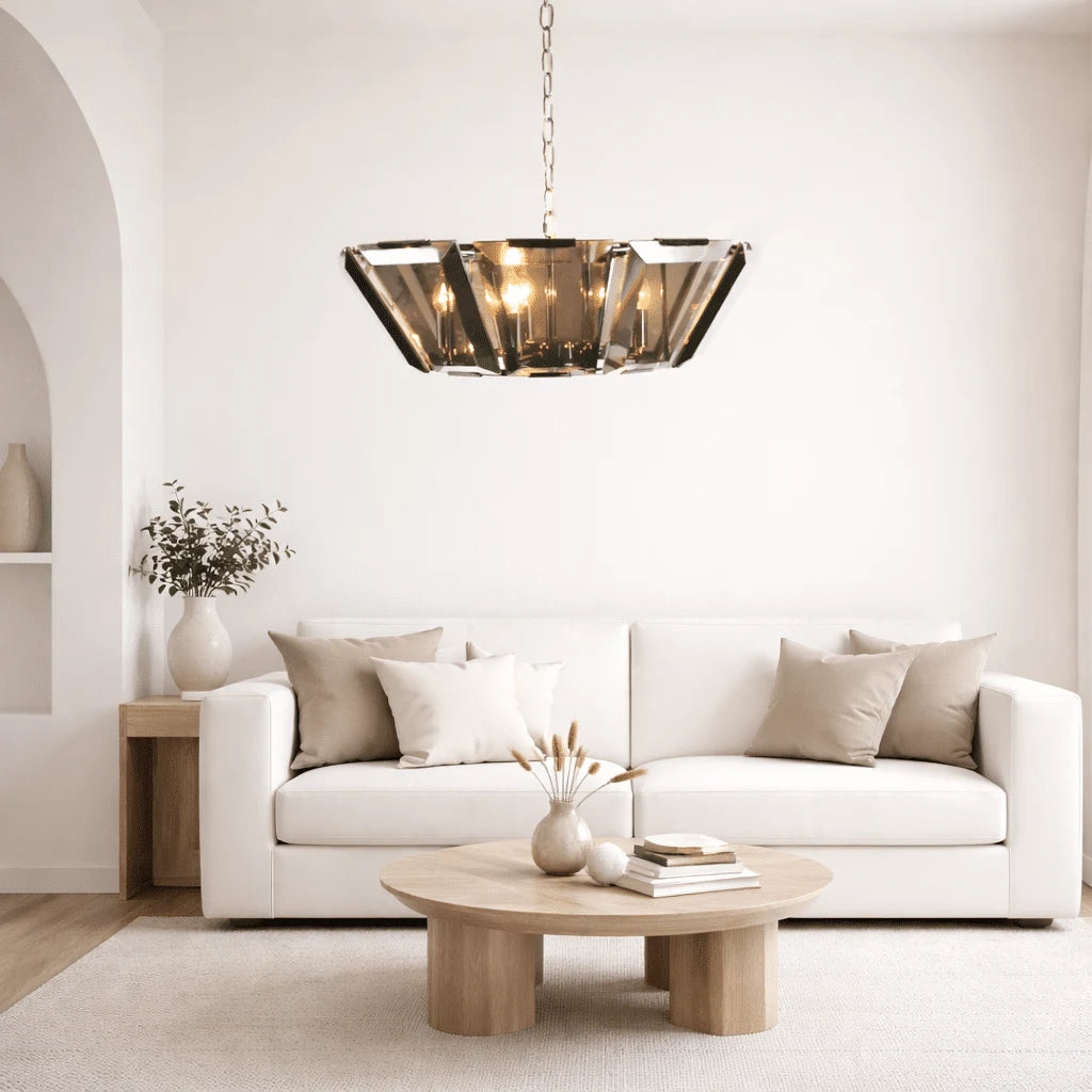 Hanglamp Ombra – 5 Lichtpunten – Smoke Glas – Ø55 cm