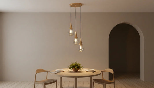 Hanglamp Orin – 3 Lichtpunten – Amber Glas – Ø41 cm