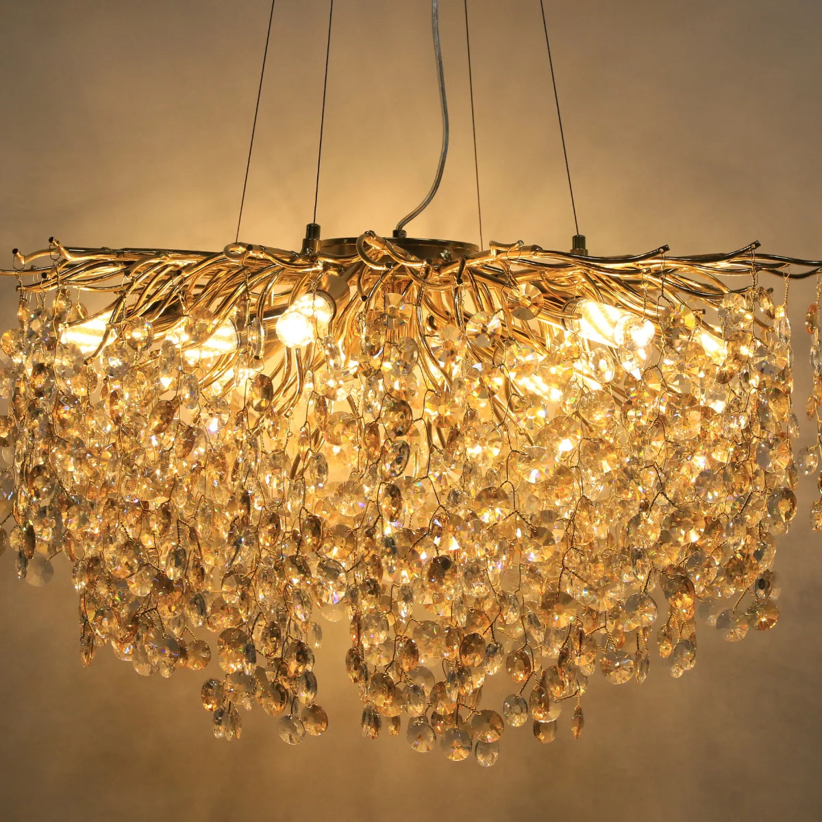Hanglamp Reva – Kristal Goud – Ø85 cm – afbeelding 2