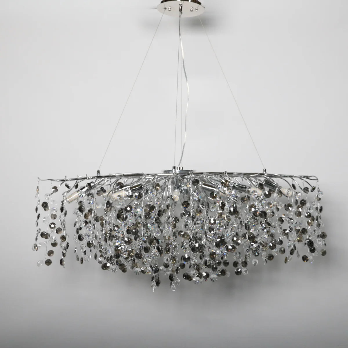 Hanglamp Reva – Kristal Zilver – Eettafel 120 cm – afbeelding 3