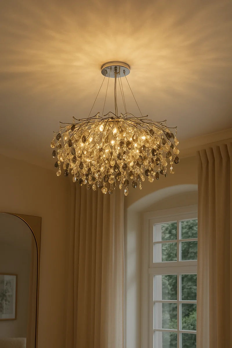 Hanglamp Reva – Kristal Zilver – Ø65 cm