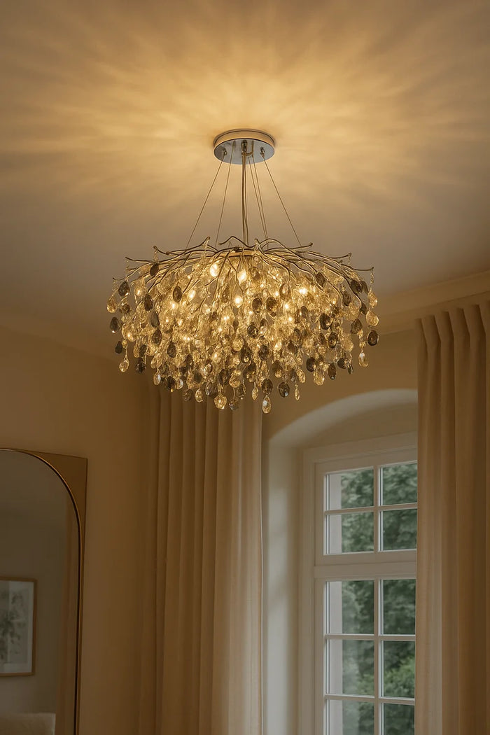 Hanglamp Reva – Kristal Zilver – Ø65 cm