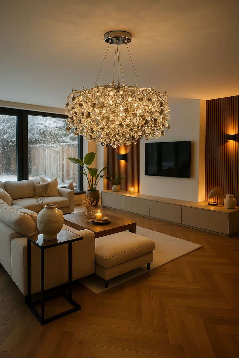 Hanglamp Reva – Kristal Zilver – Ø65 cm – afbeelding 2
