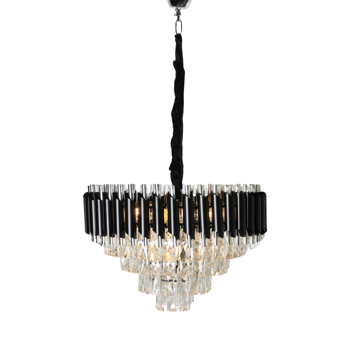Hanglamp Selene – Kristal Chroom Zwart – Ø50 cm – afbeelding 2