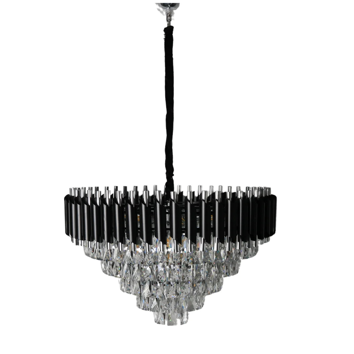 Hanglamp Selene – Kristal Chroom Zwart – Ø60 cm – afbeelding 3