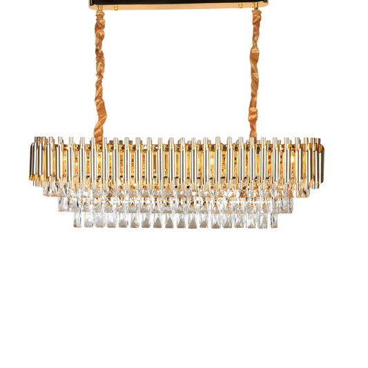 Hanglamp Selene – Kristal Goud – Eettafel 80 cm – afbeelding 2