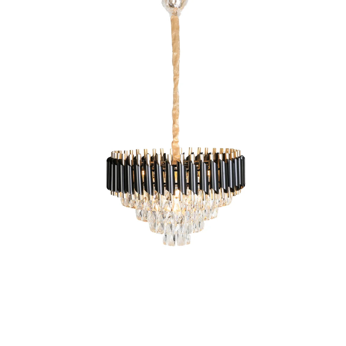 Hanglamp Selene – Kristal Zwart Goud – Ø40 cm – afbeelding 2