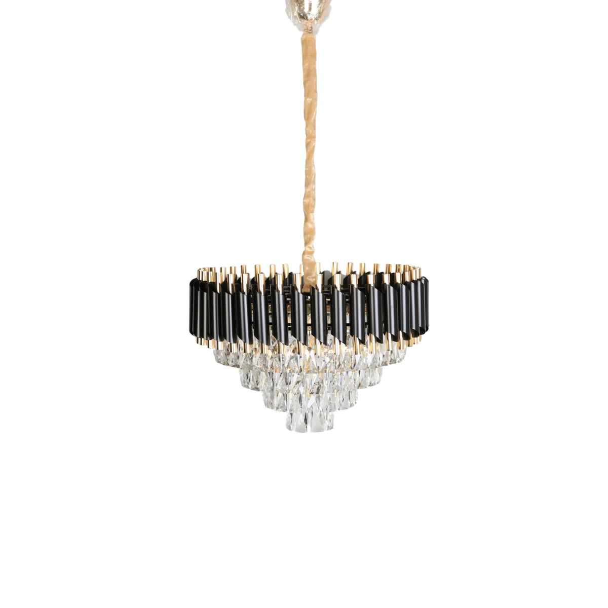 Hanglamp Selene – Kristal Zwart Goud – Ø40 cm – afbeelding 3