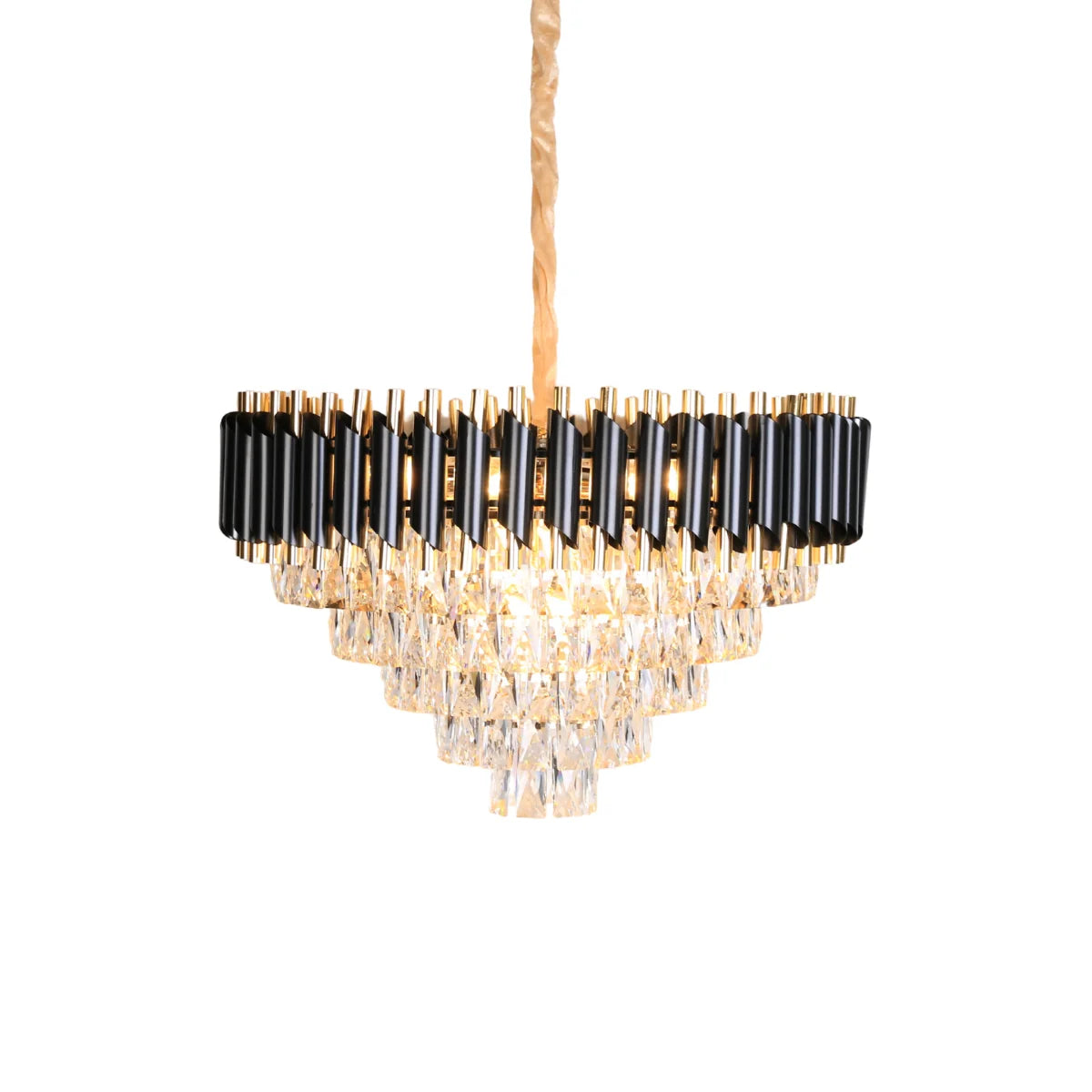 Hanglamp Selene – Kristal Zwart Goud – Ø60 cm – afbeelding 4