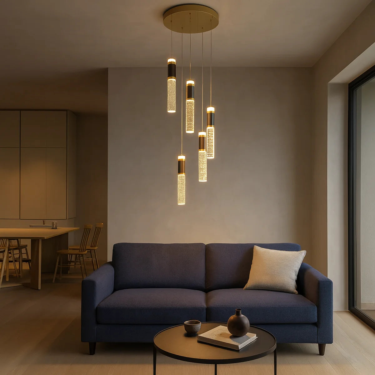 Hanglamp Sokar – 5 Lichtpunten – LED – Goud