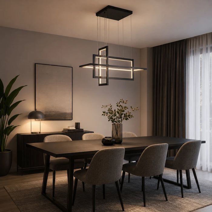 Hanglamp Stria – LED – Zwart – 85x100 cm